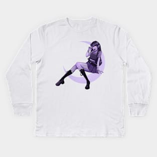 Vampire girl Kids Long Sleeve T-Shirt